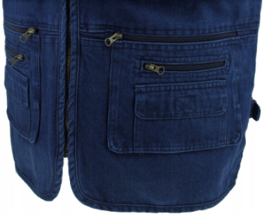 KAMIZELKA MĘSKA JEANS BEZRĘKAWNIK M B37 Materiał dominujący poliester