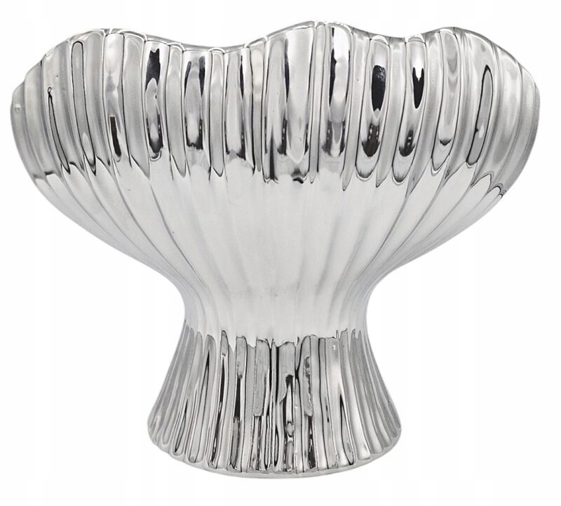Obal Na Květináč Váza Donica květináč Keramika 20 CM K333-2 Silver