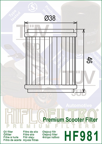 FILTR OLEJU HIFLOFILTRO HF981 Producent Hiflofiltro
