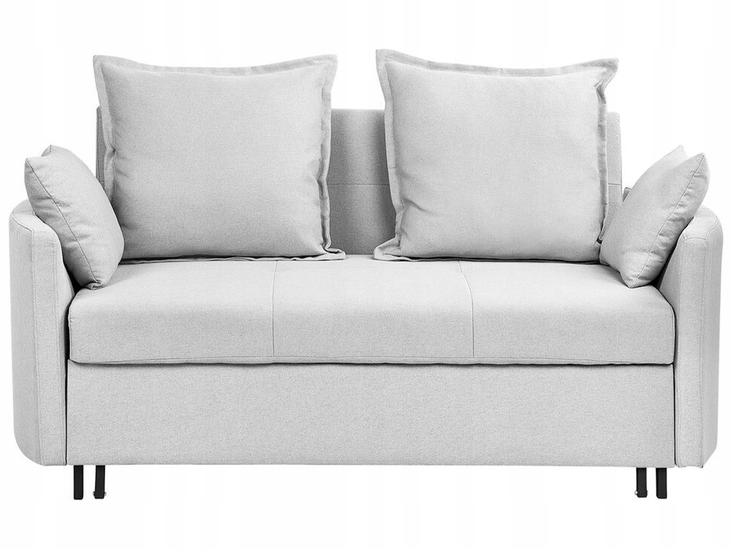 Sofa rozkładana jasnoszara funkcja spania