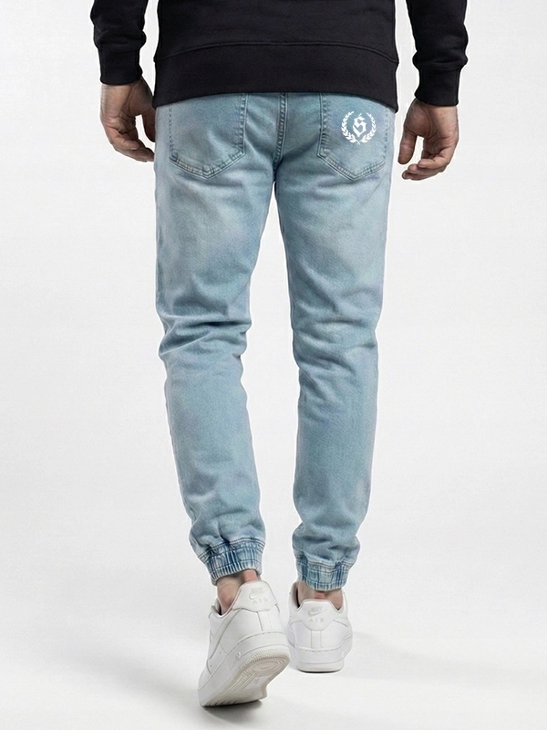 Joggerové Kalhoty Środowisko Miejskie Jeans "laur" Světle Modré vel. 3XL