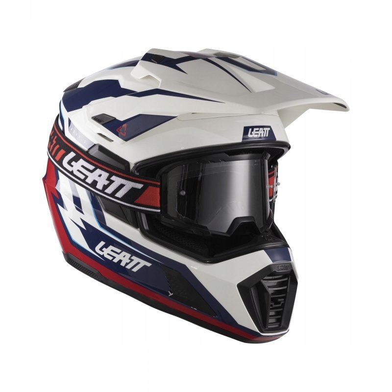 Motocyklová Prilba S Okuliarmi Leatt Adv 7.5 Royal Blue Red L