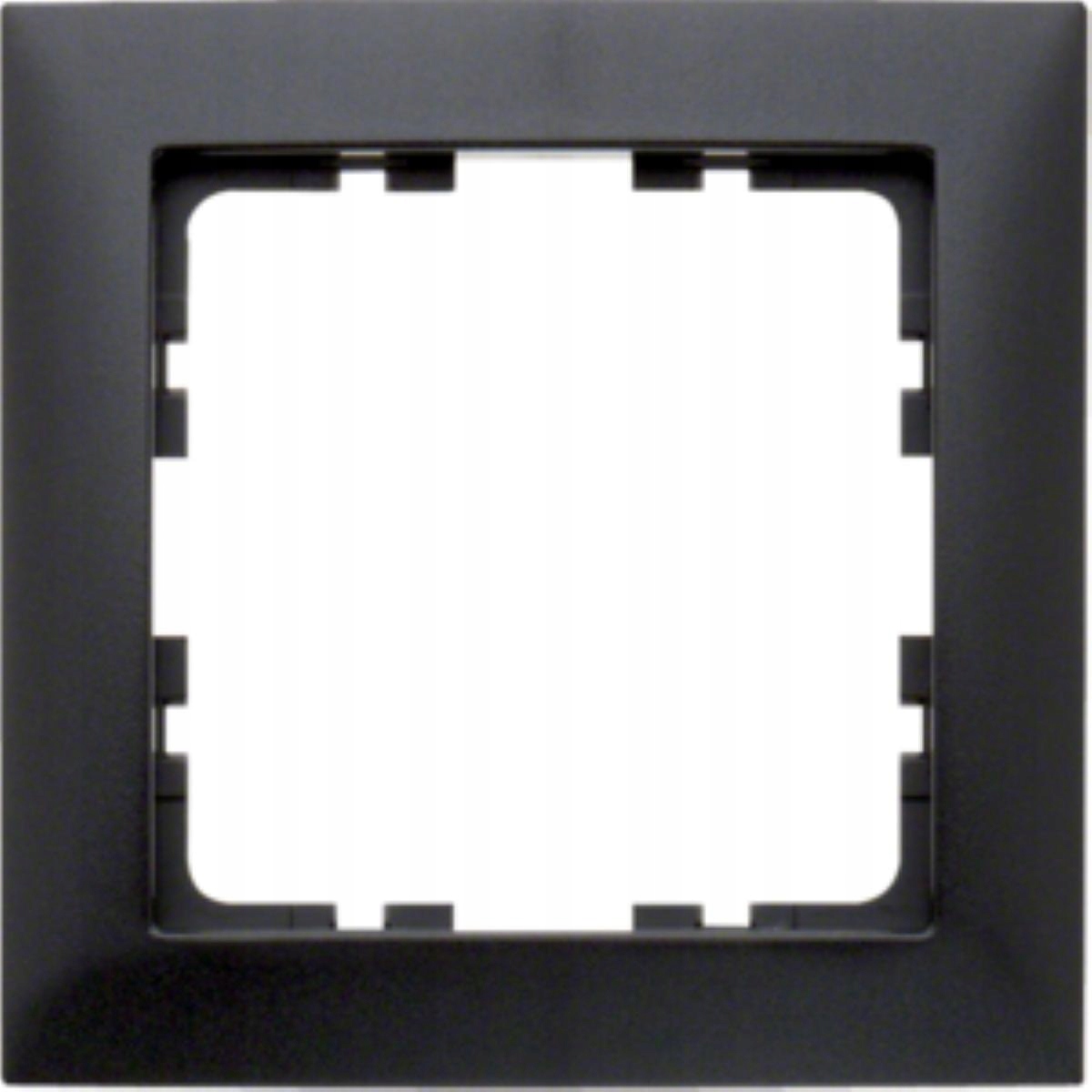 BERKER B.Kwadrat Ramka pojedyncza antracyt mat