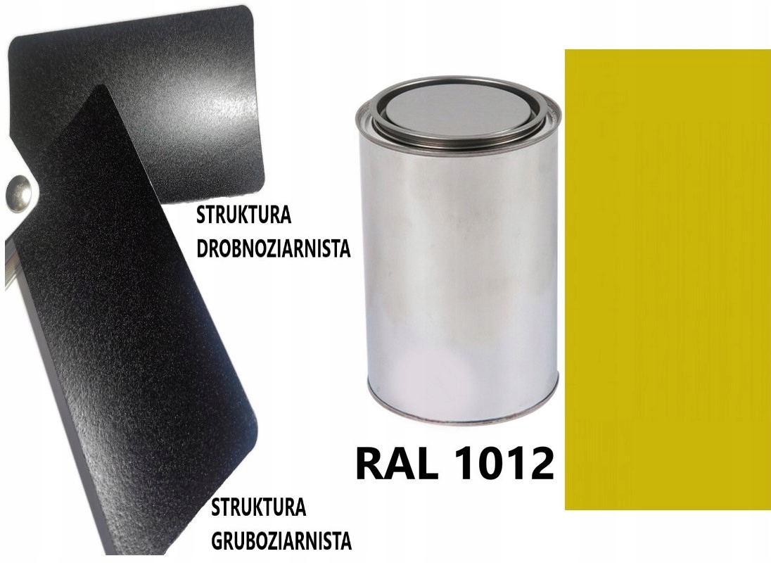 STRUKTURA GRUBOZIARNISTA RAL 1012 MAT 05-08 % DO PLASTIKU METALU AKRYL 1L