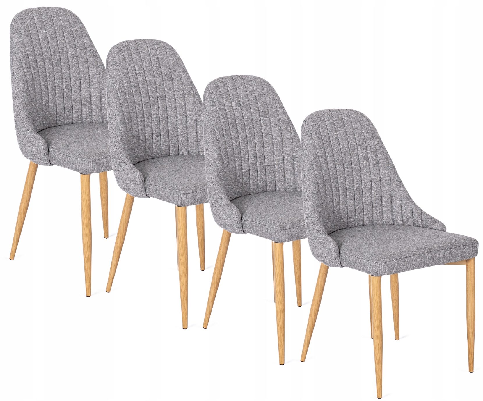 

Zestaw 4x Krzesło Torino Szare do Salonu Jadalni