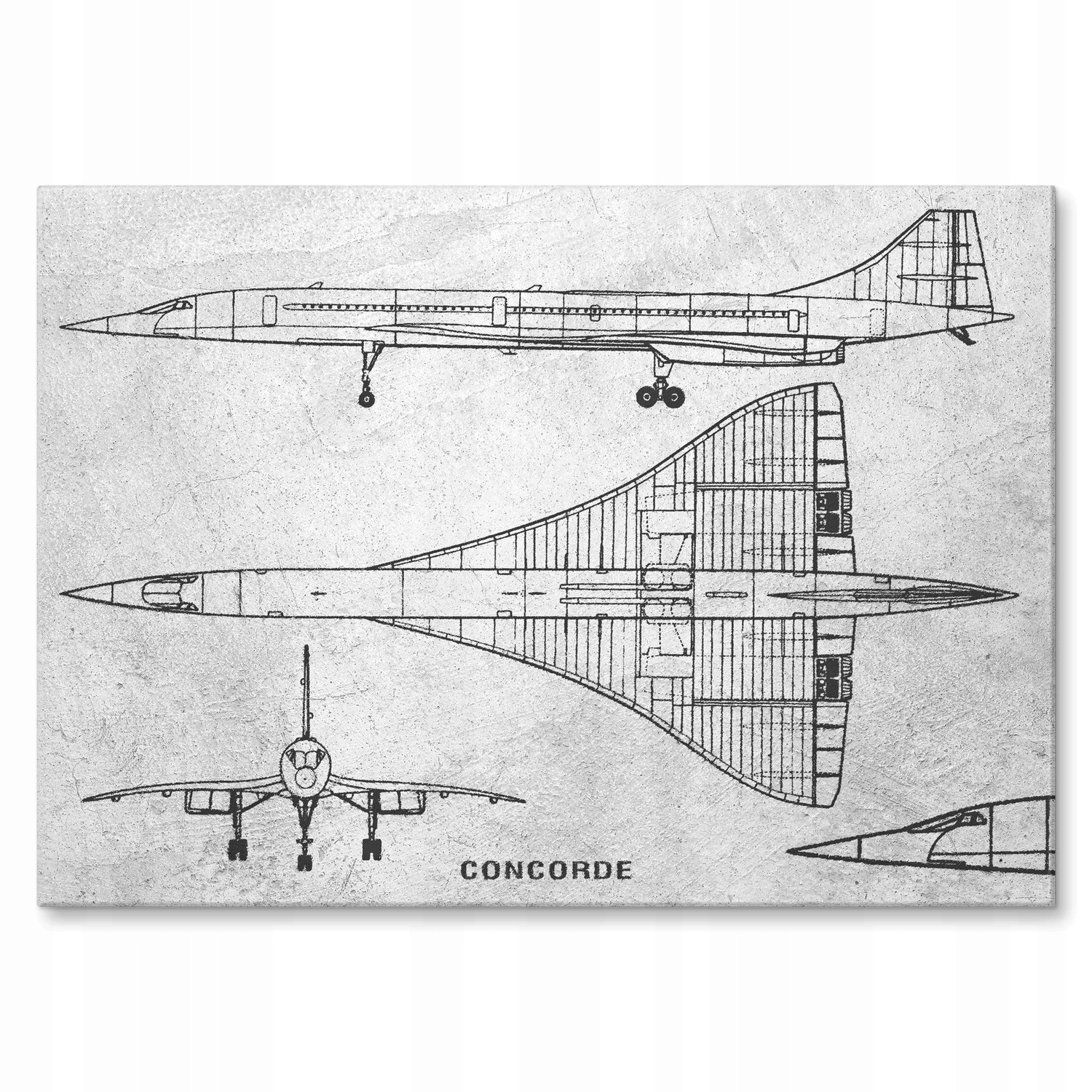 Kovový plakát Letadlo Concorde Legenda Szyld Plech 30 x 42 cm Dárek