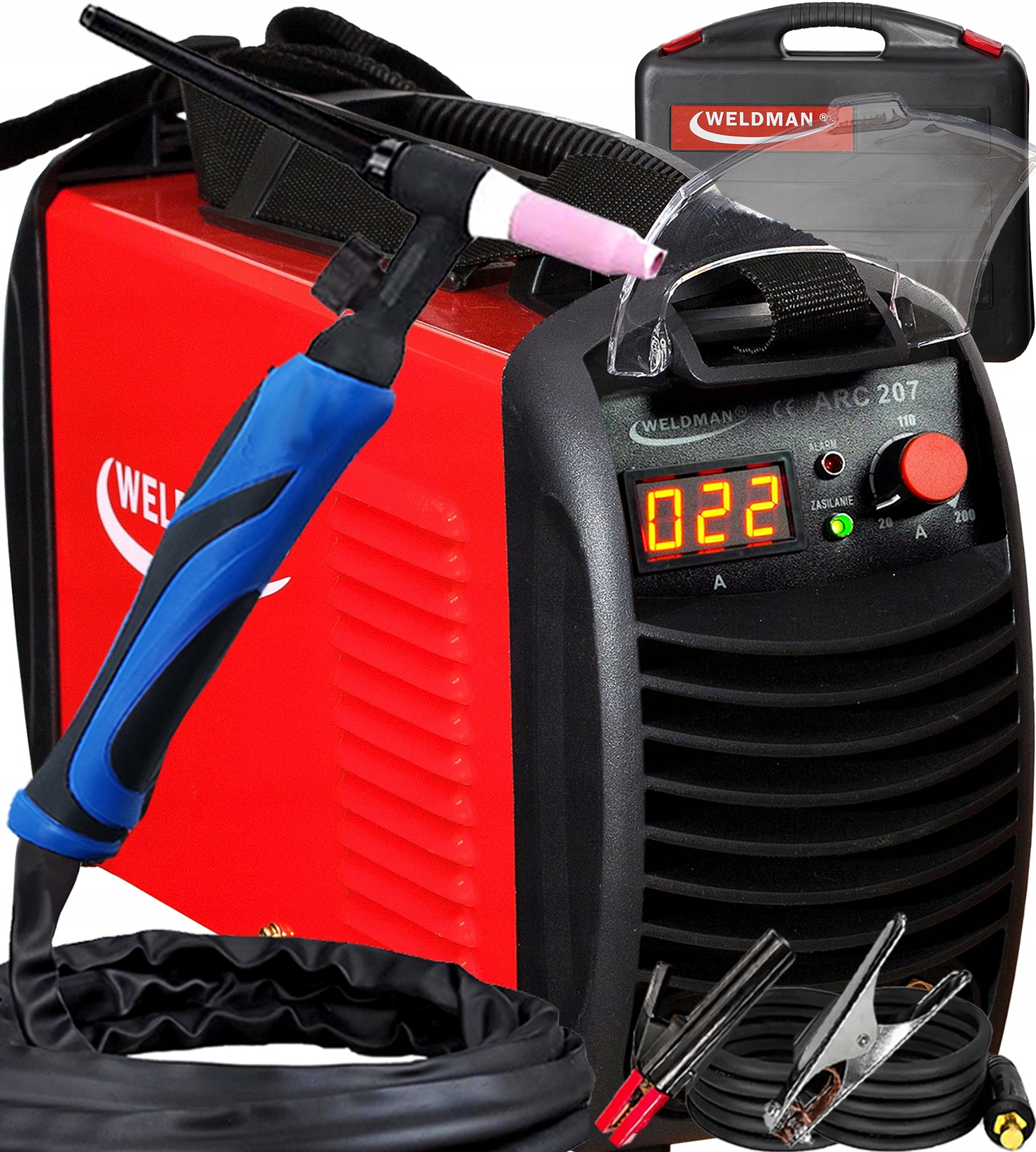Elektrodová Invertorová Svářečka Weldman Arc 207 Tig Mma 230V 200A Kufr