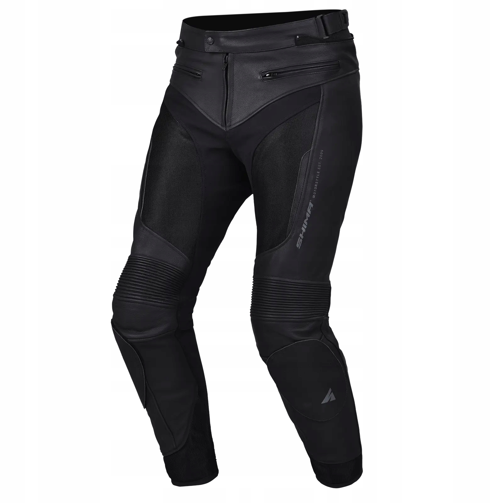 Shima Piston Black Kožené motocyklové nohavice