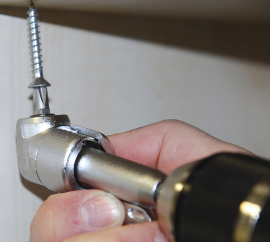 Uchwyt kątowy do bitów 1/4", 10 cz. BGS