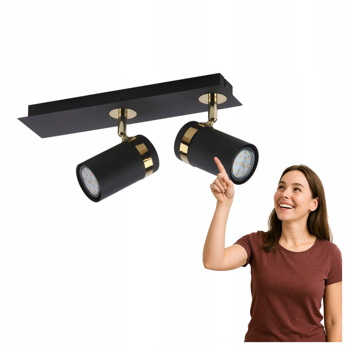 Lampa Spot Verano 2xGU10 Žluto-černá Italux