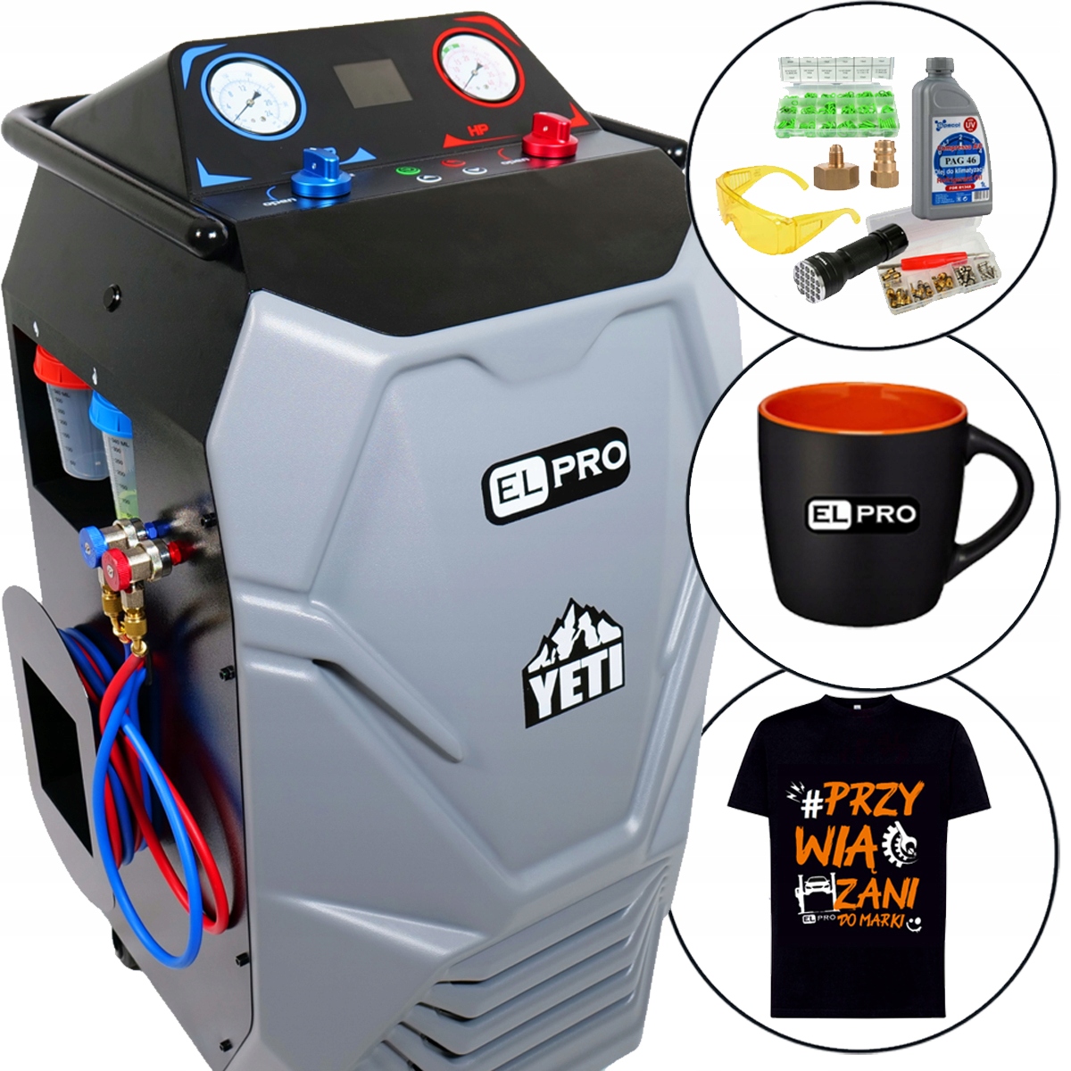 Stacja klimatyzacji Elpro R134A 15 kg 120 l/min