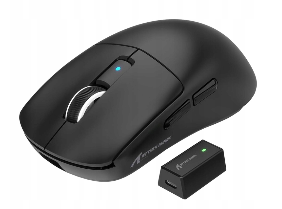Mysz bezprzewodowa czarna 39g Attack Shark R6 Dpi 42000 BT/2.4G/przewodowa