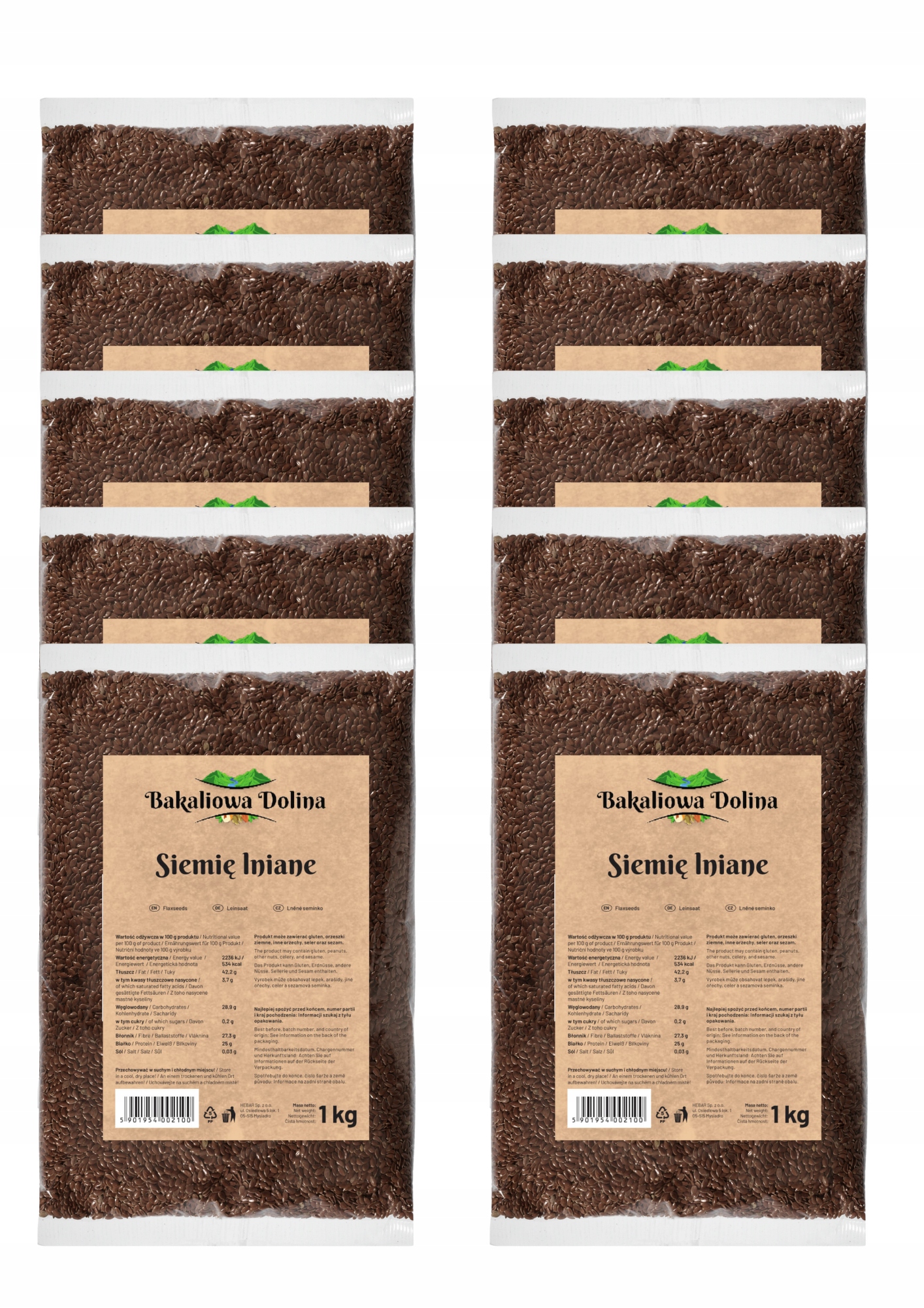 Levně Lněné Semínko Hnědé 10 Kg Přírodní Zrno Zdravé Superpotraviny Lněná Semínka