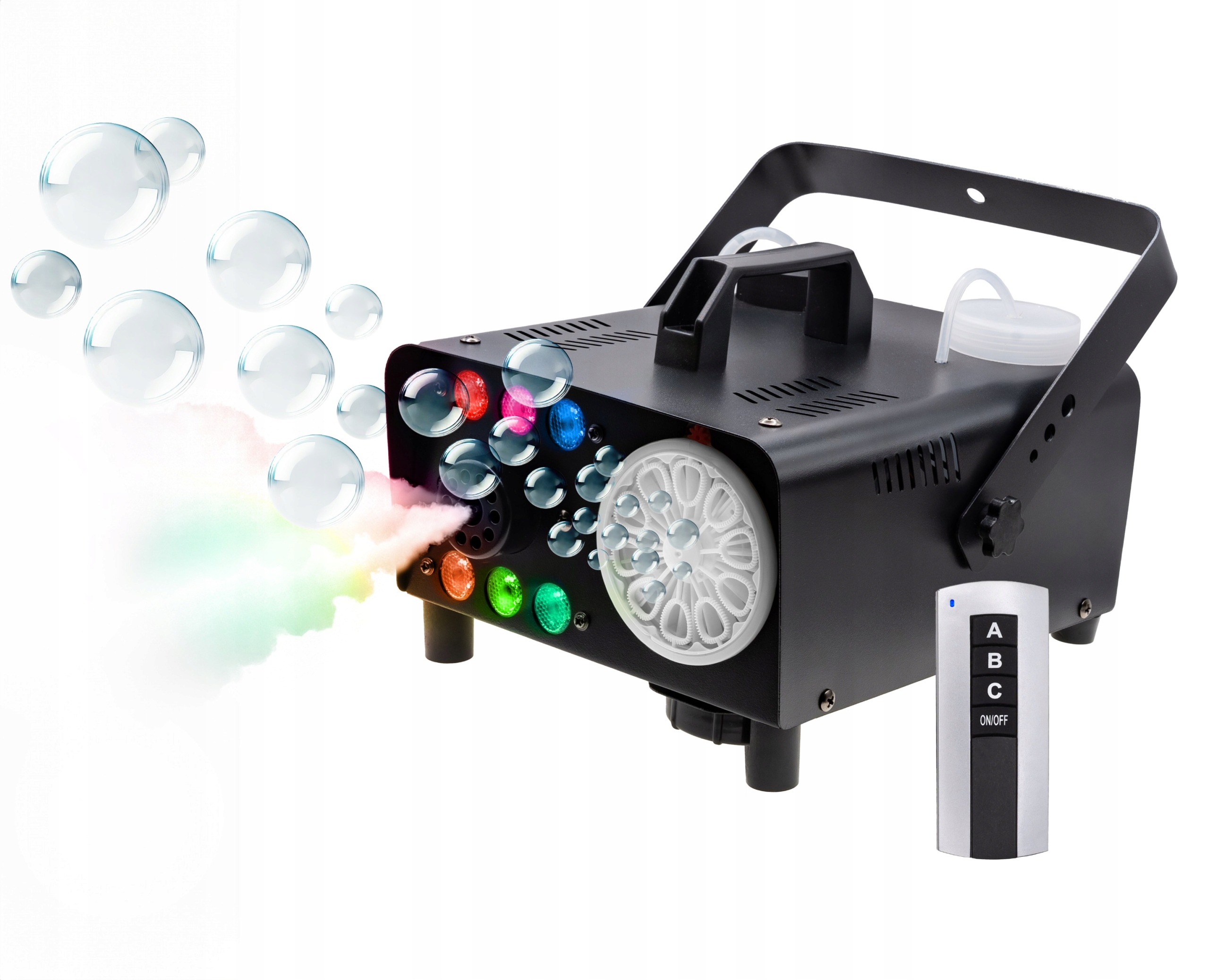 Výrobník dymu a bublín s Led efektom 3v1 MM-DB500 PartyCombo