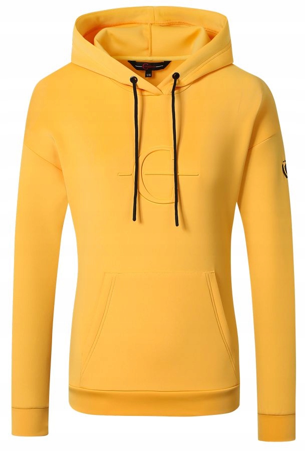 Bluza kangurek z kapturem 2024 materiał nie łapiący brudu żółta 140/146