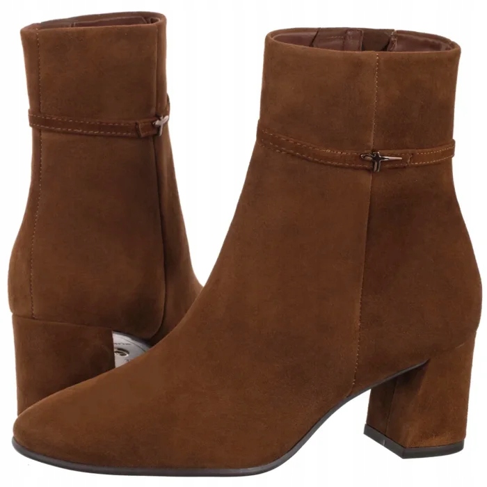 Dámské Kožené Boty Kotníkové Boty Tamaris Hnědé 1-25336-43 311 Muscat