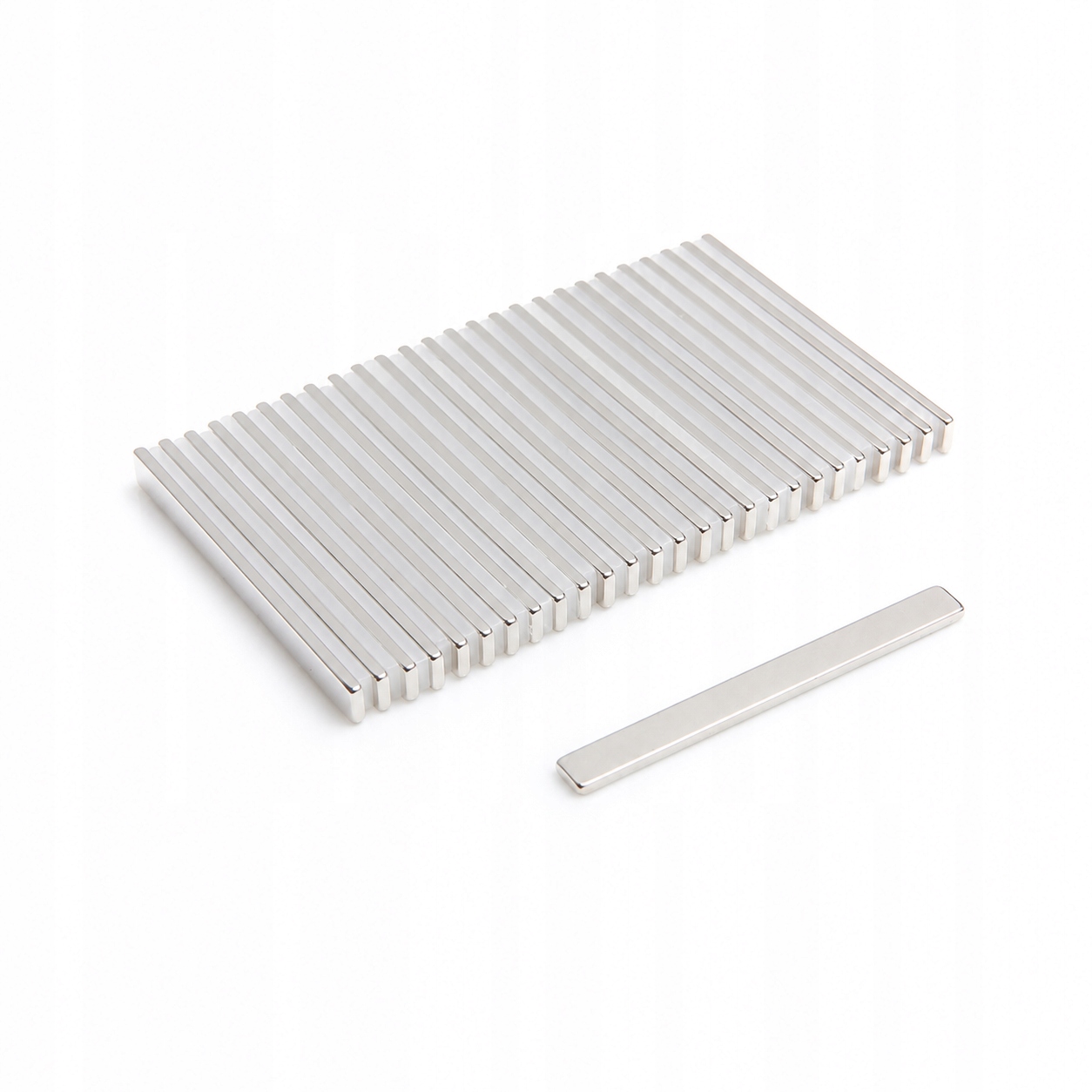 Magnet Neodymový Deskový 50x5x1,6 N38 Neodymové magnety do kanceláře 50 ks