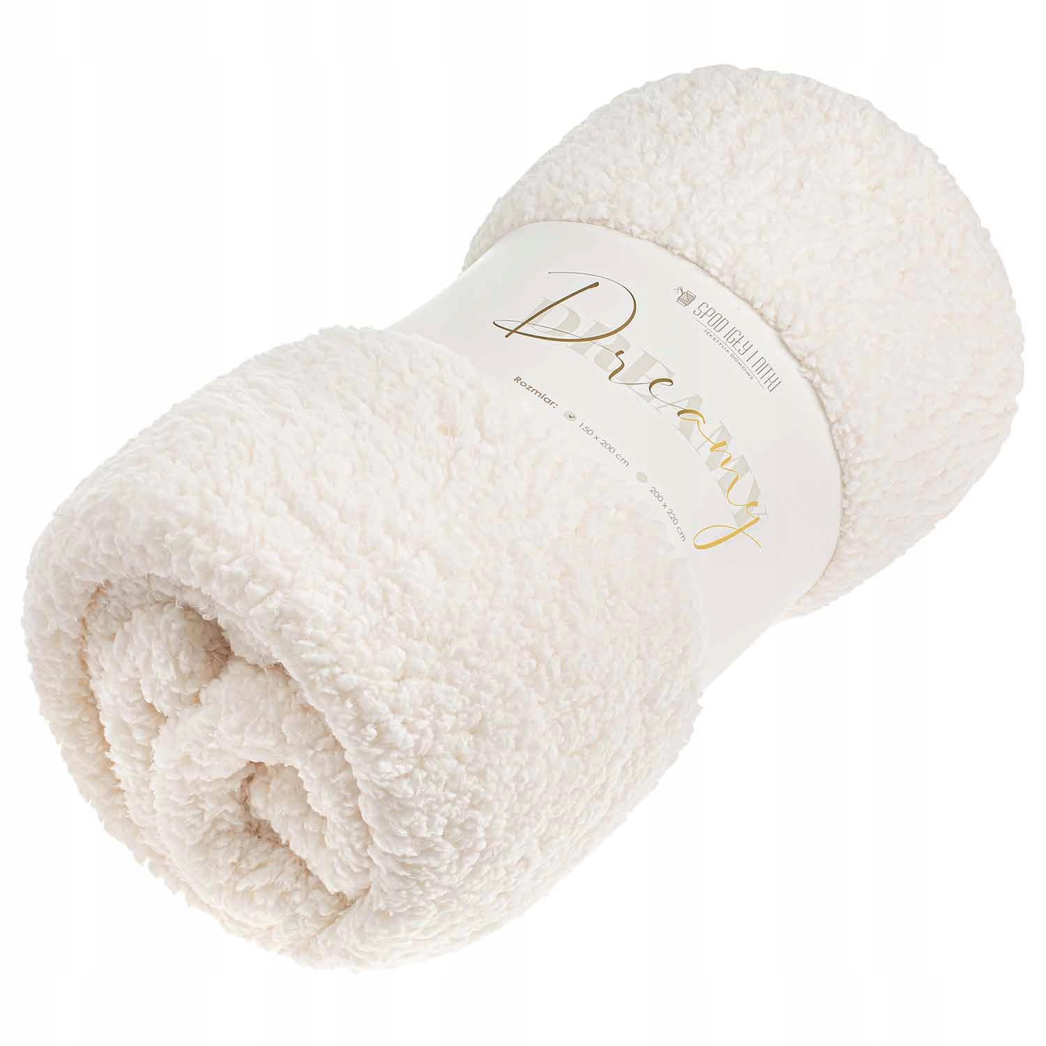 Deka Dreamy boucle 200x220 krémová měkká bukla+beránek