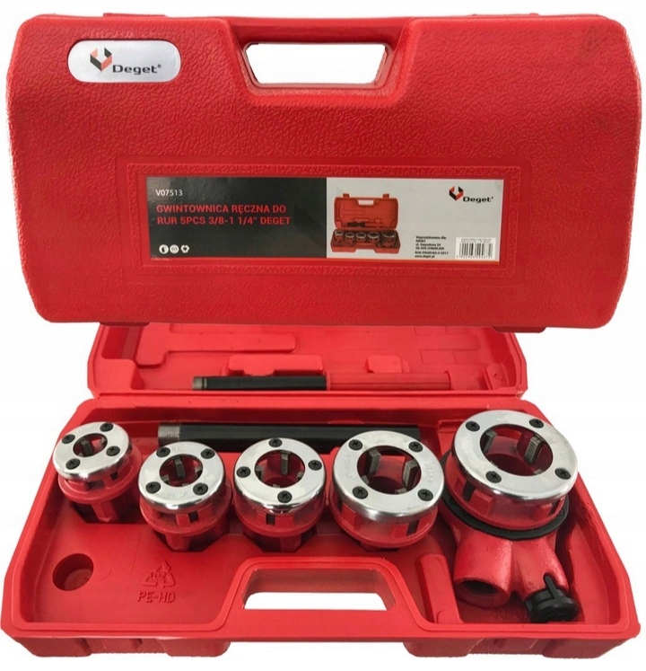 GWINTOWNICA NARZYNKA RĘCZNA DO RUR GWINTOWNICE 5EL NARZYNKI GRZECHOTKA