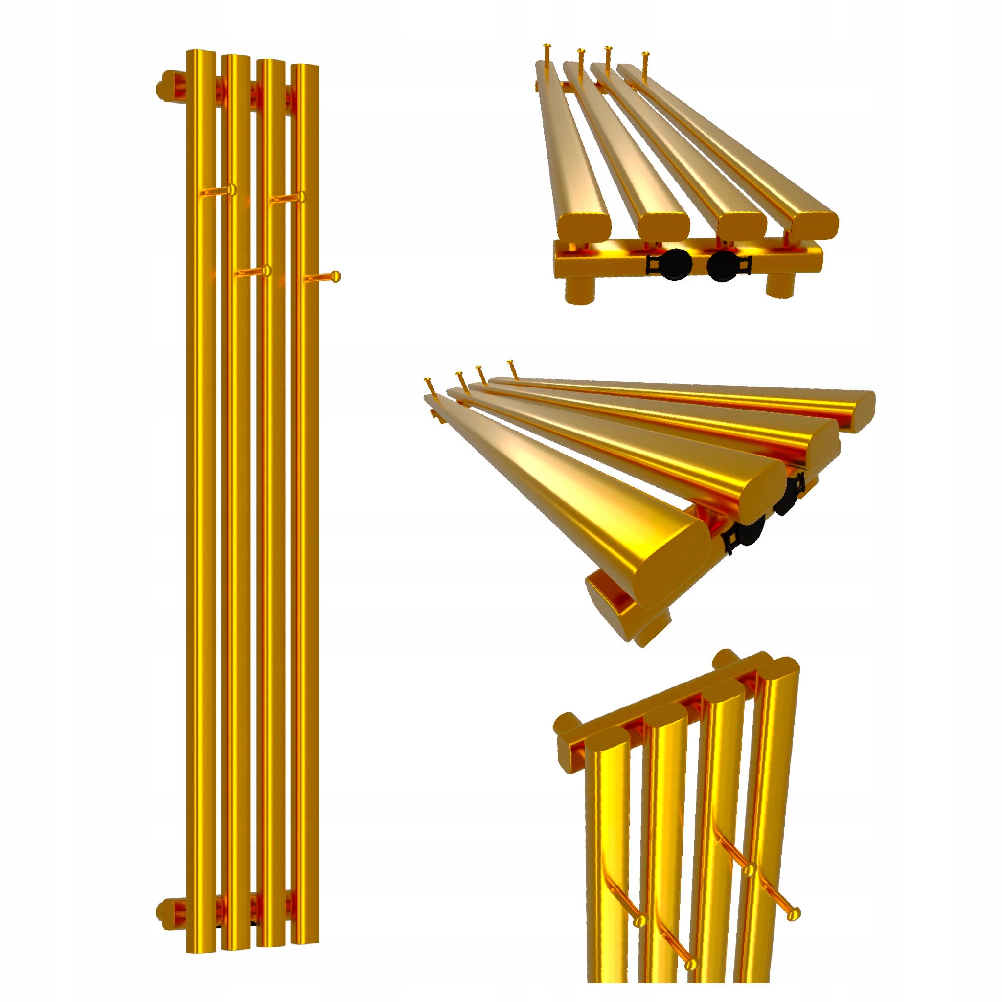 Dekorativní radiátor HORYZONT4 Hook 100x29 zlatý