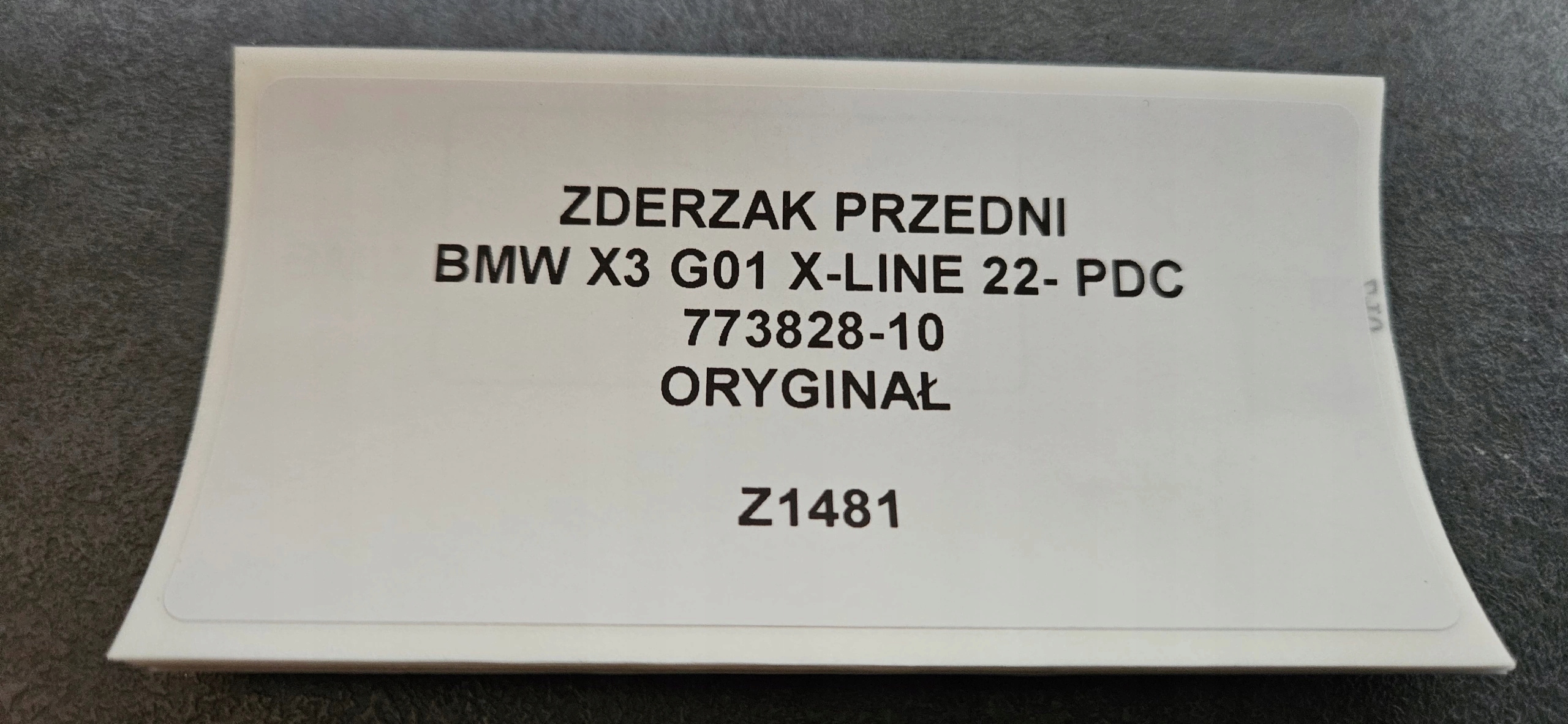 front bumper BMW X3 G01 X-LINE 22- PDC original 773828-10