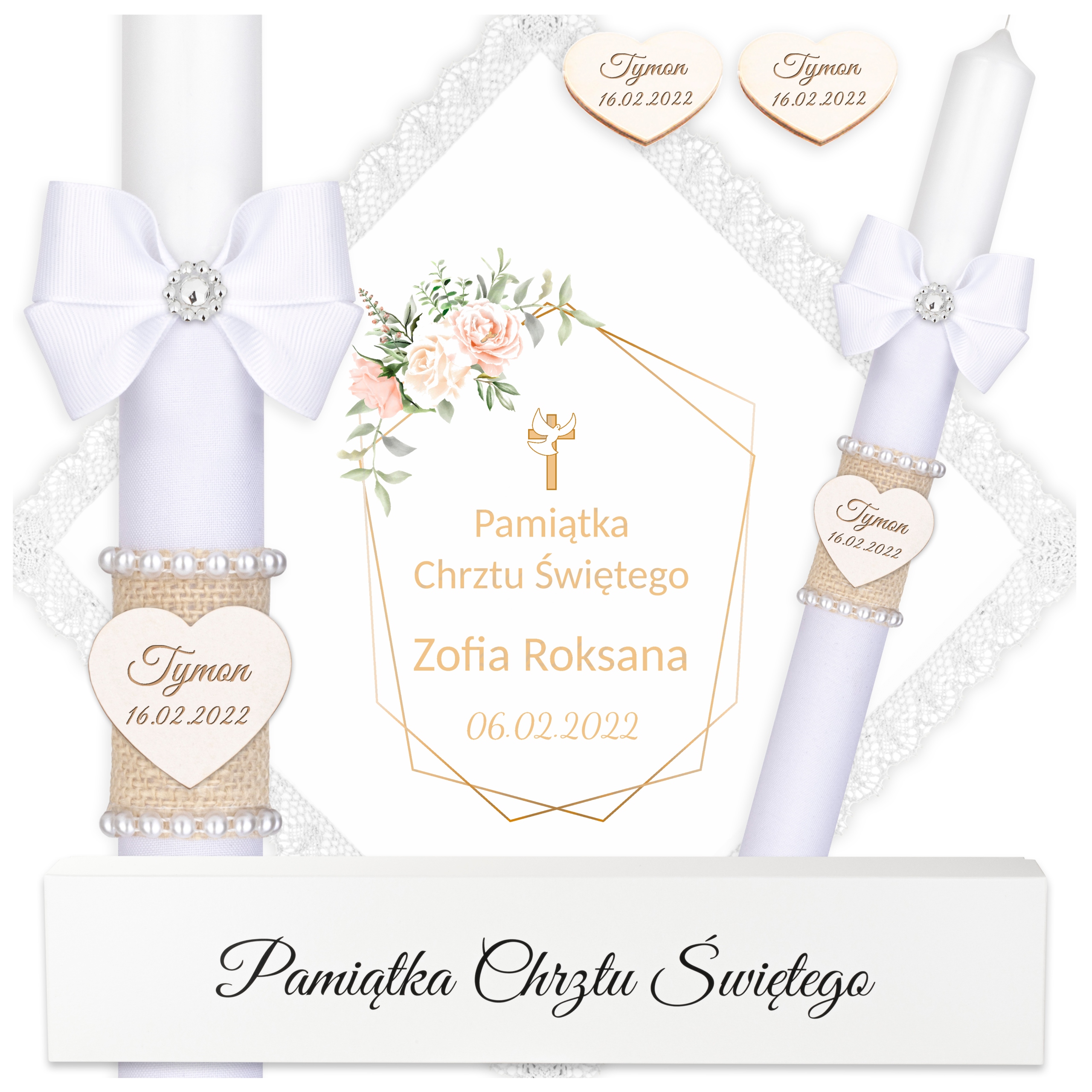 

Świeca na Chrzest Szatka do Chrztu pudełko Angel