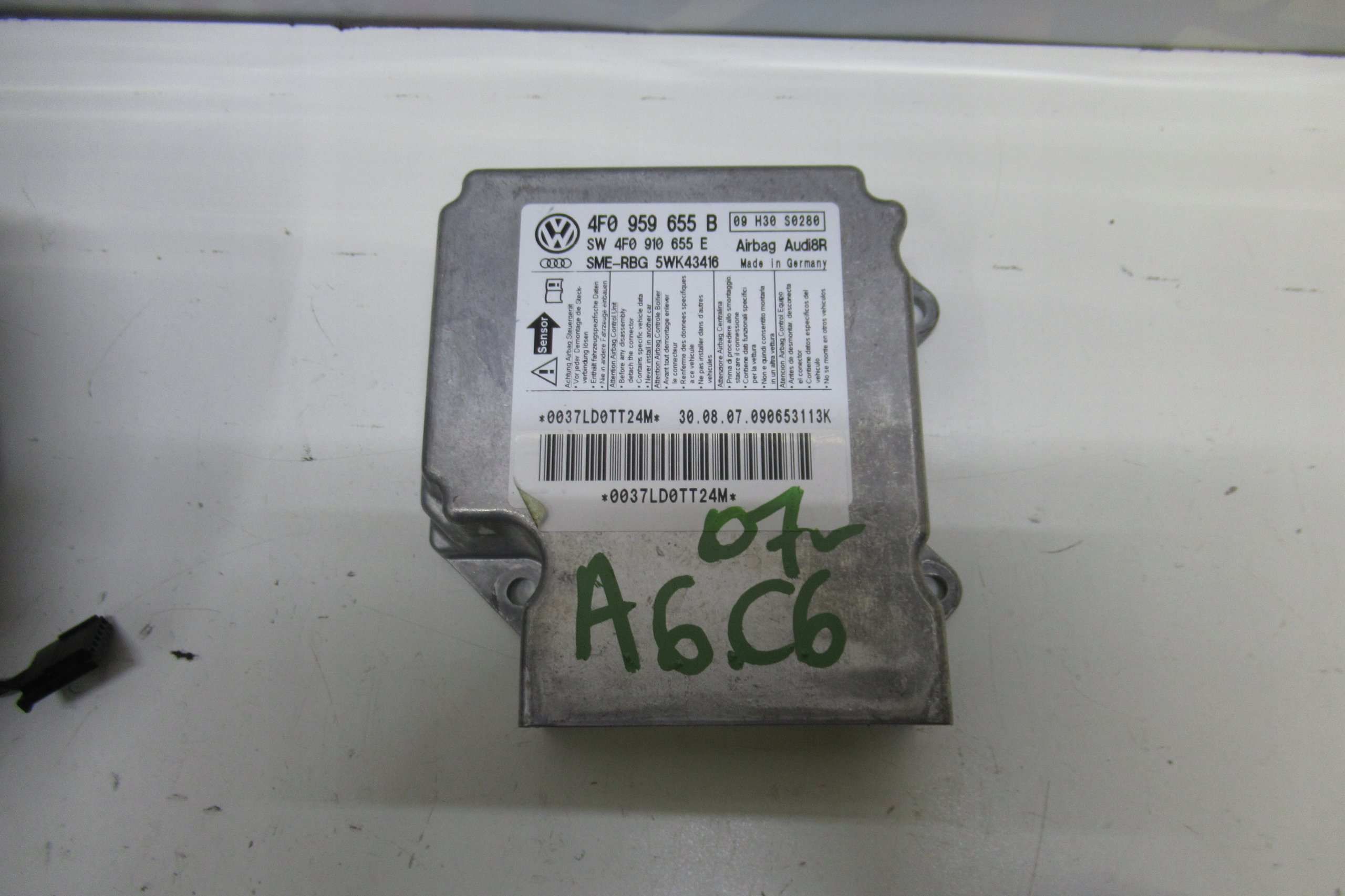 AUDI A6 C6 airbag AIRGAB driver´s module tension belts EU