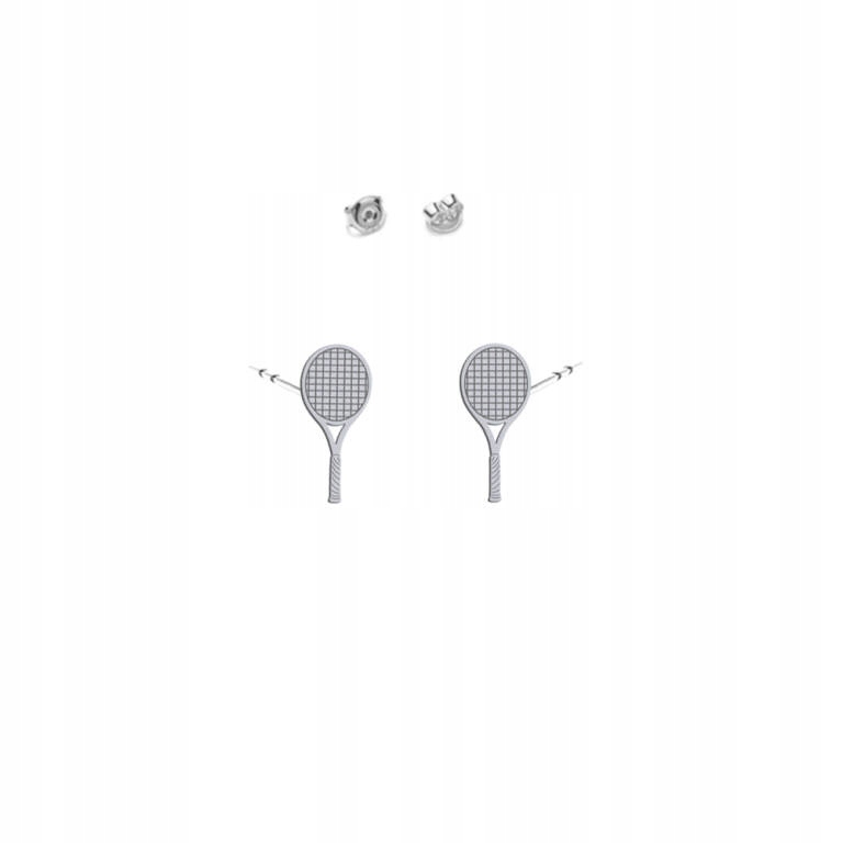 

Kolczyki Rakieta tenisowa srebro rodowane