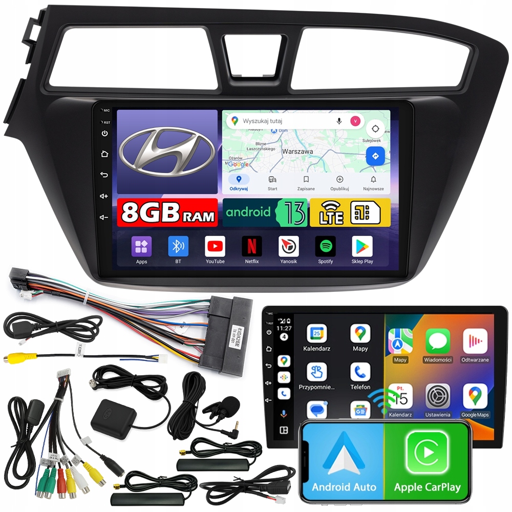 Autorádio Ncs ZQ9 Hyundai I20 II 2015-2017 Lhd Android 8GB Lte