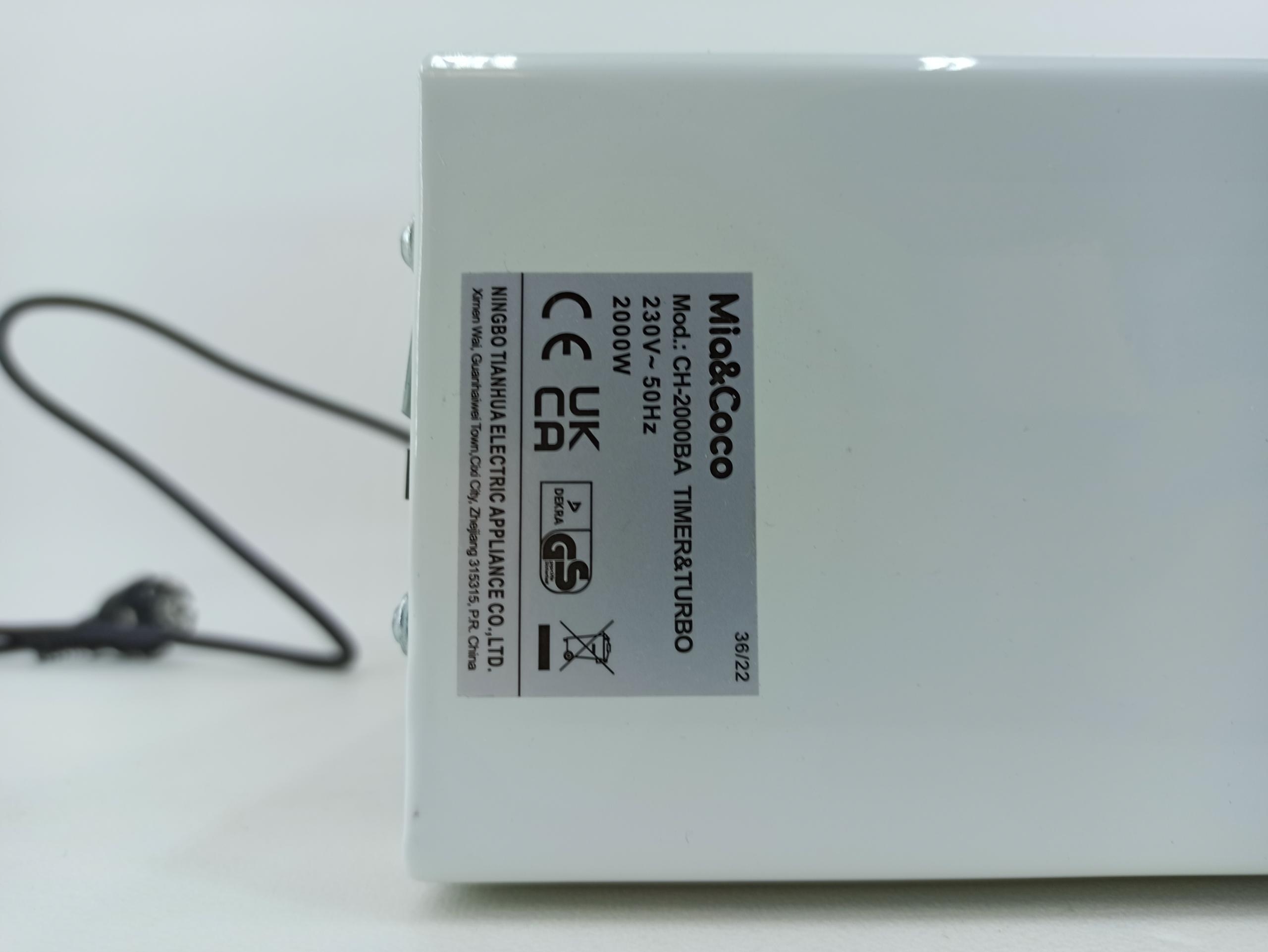 MIA&COCO GRZEJNIK ELEKTRYCZNY 2000W CH-2000BA Marka inna