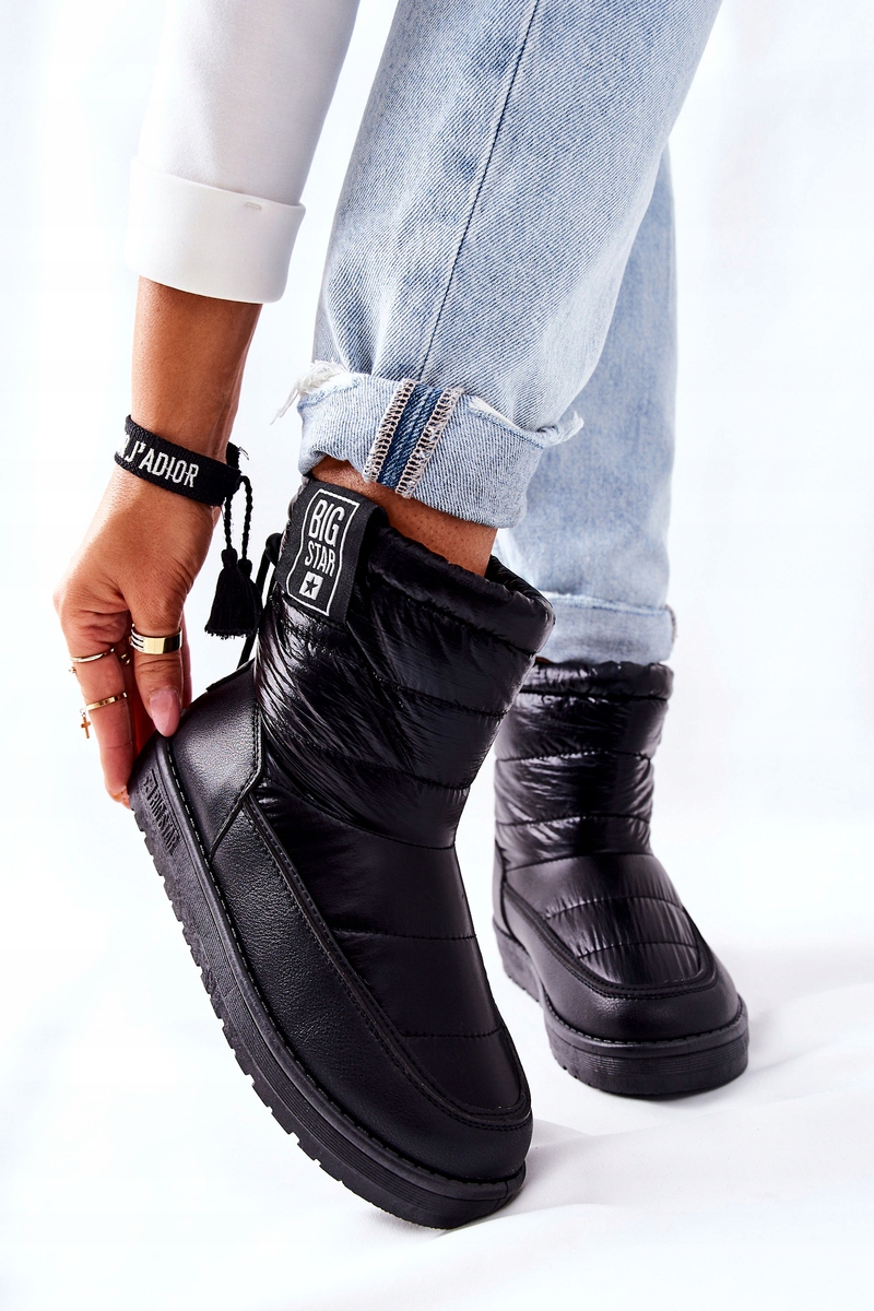 CZARNE BOTKI ŚNIEGOWCE BIG STAR II274120 38 Oryginalne opakowanie producenta pudełko