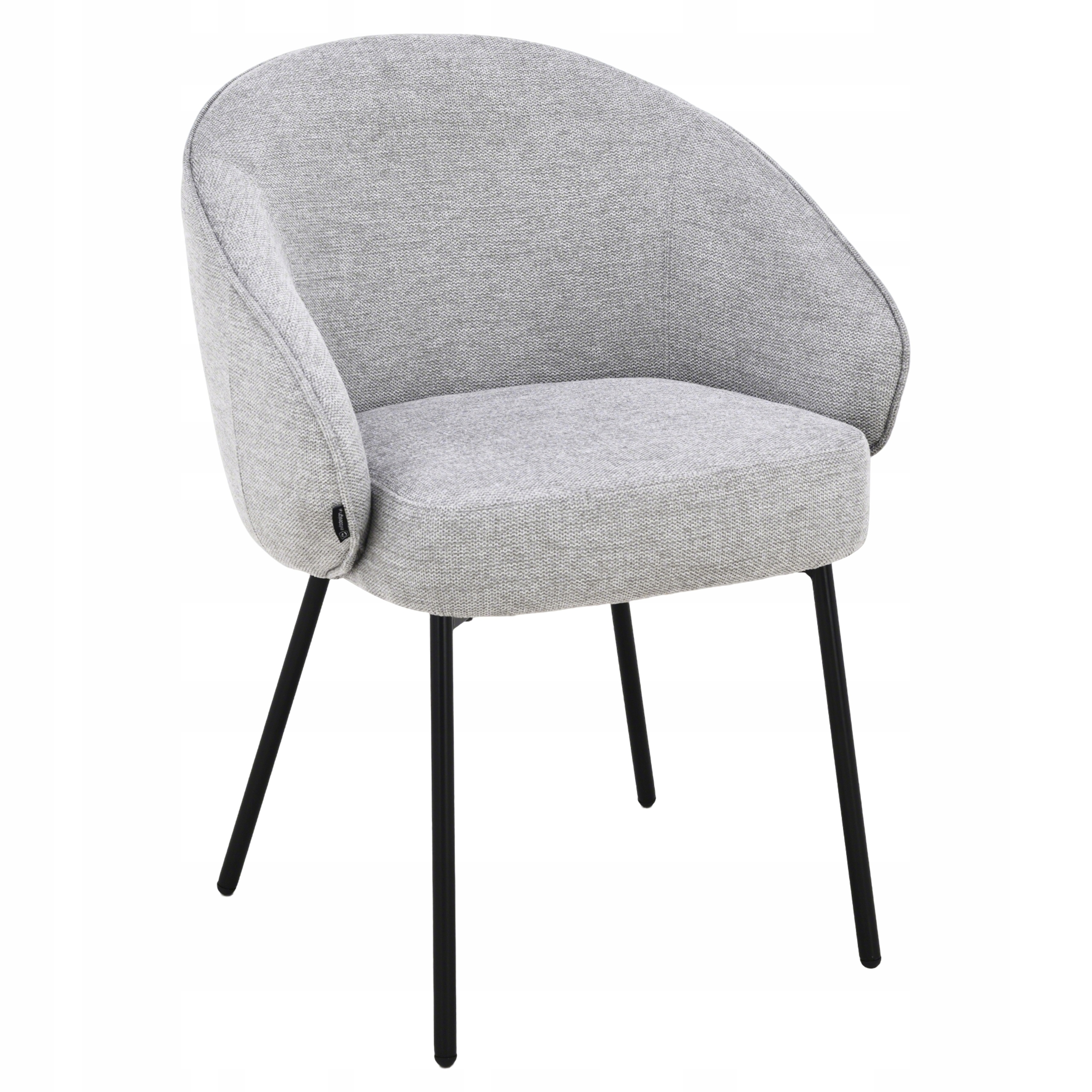 Krzesło tapicerowane szare do salon jadalni ze sprężynami w siedzisku Otilo