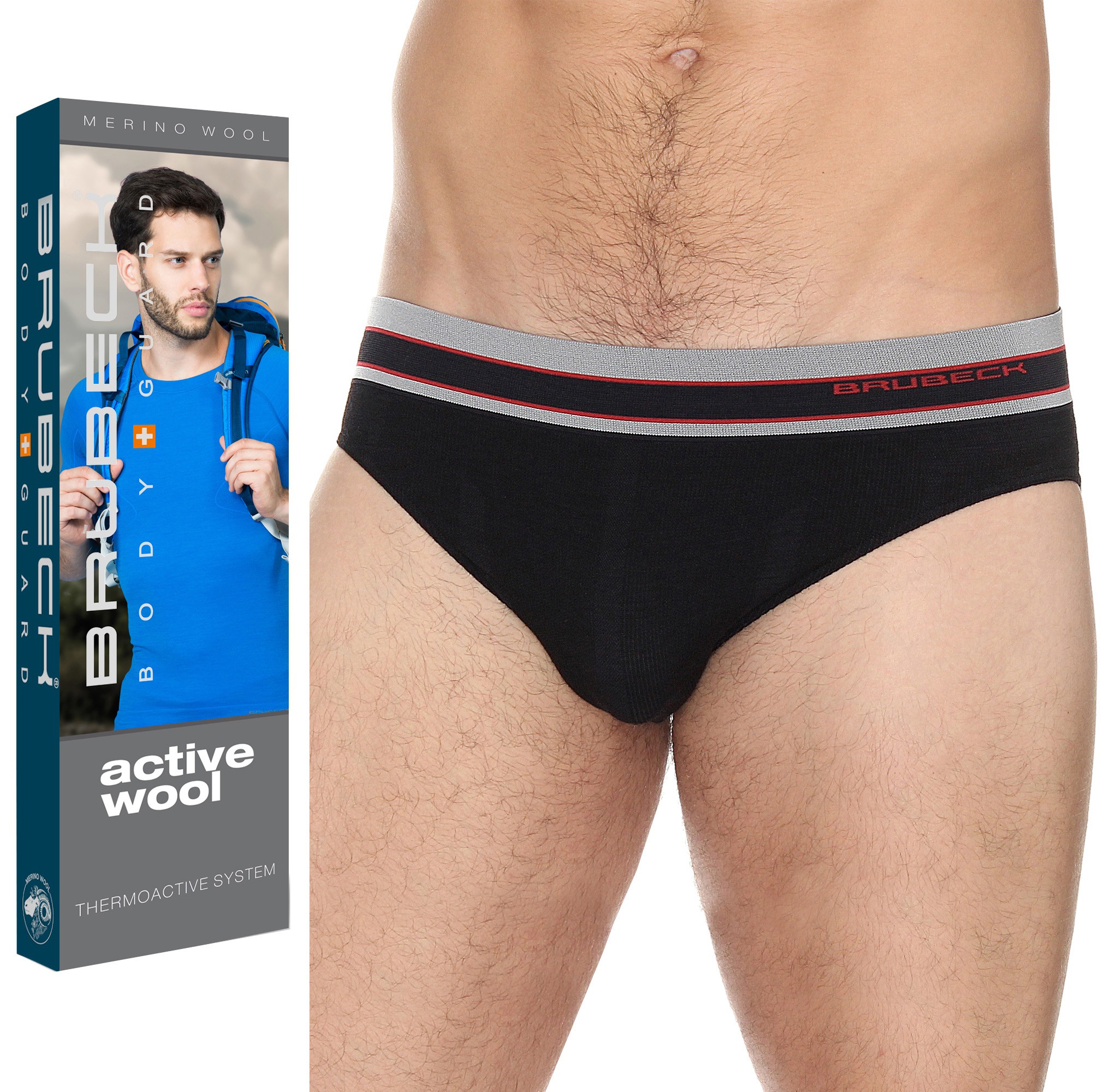 

Brubeck Wełniane Majtki Slipy Męskie Z Merino -XL