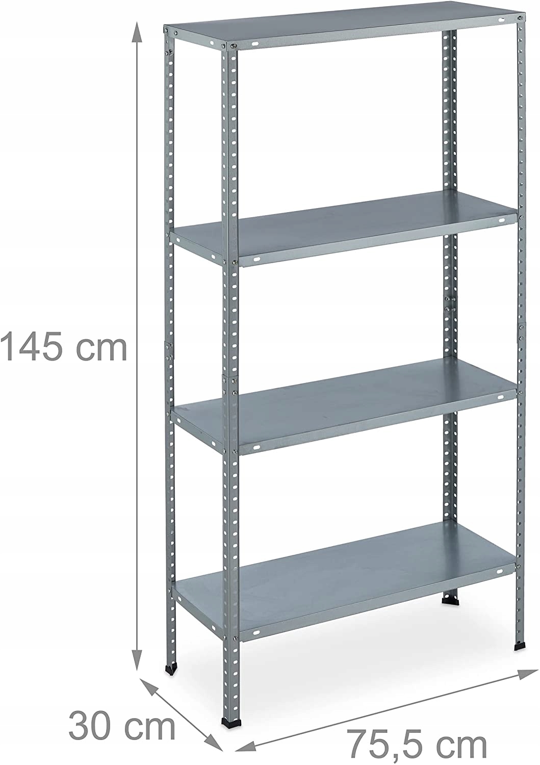 Regał z 4 półkami metalowy Relaxdays