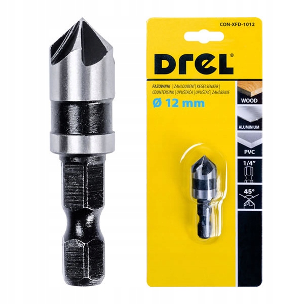 

Wiertło Fazownik Pogłębiacz Drewno Pvc 12 mm Hex