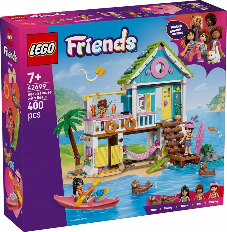 Lego Friends Domek Na Pláži S Tuleněm, Sada Kostek 42699
