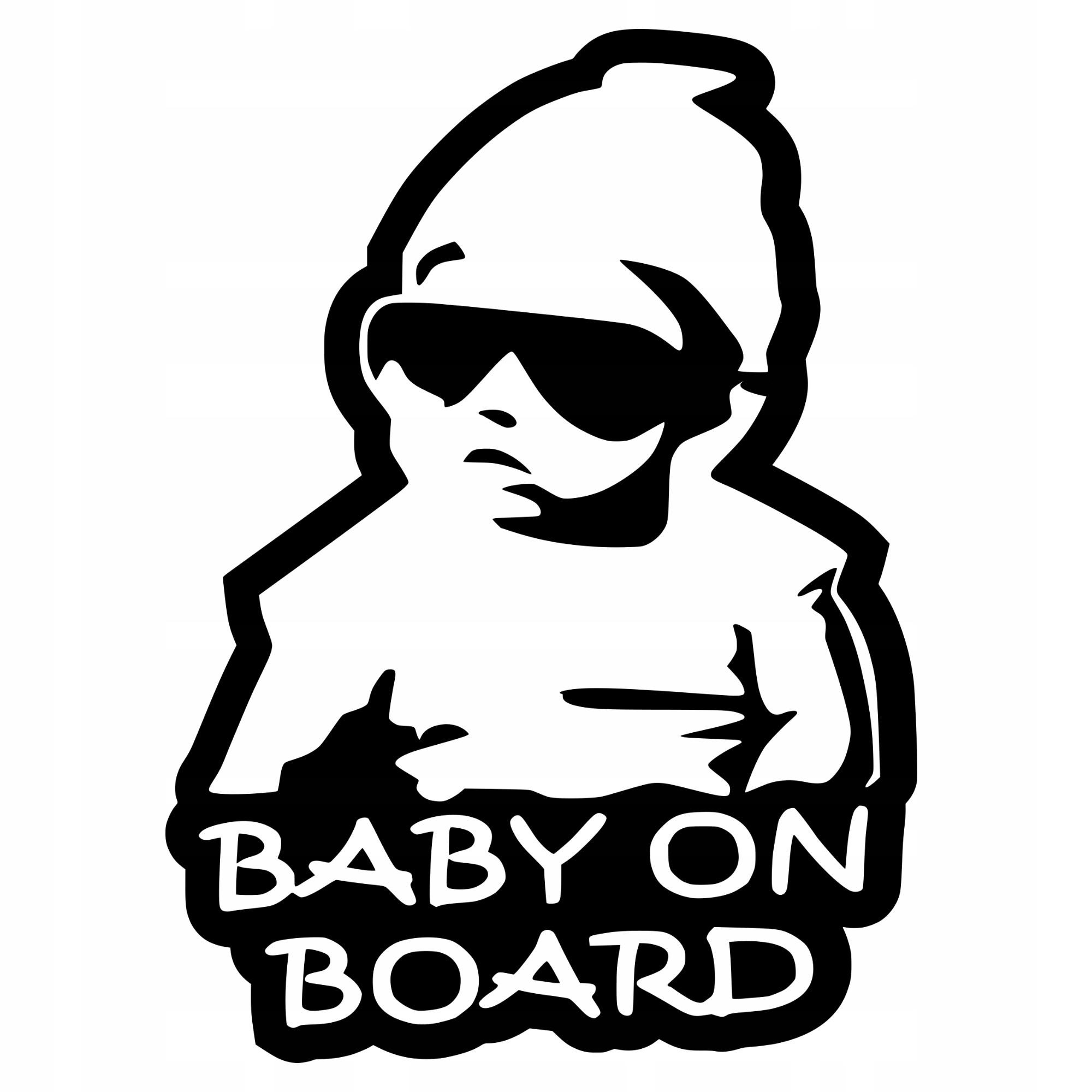 

Naklejka na samochód Baby On Board dziecko jedzie