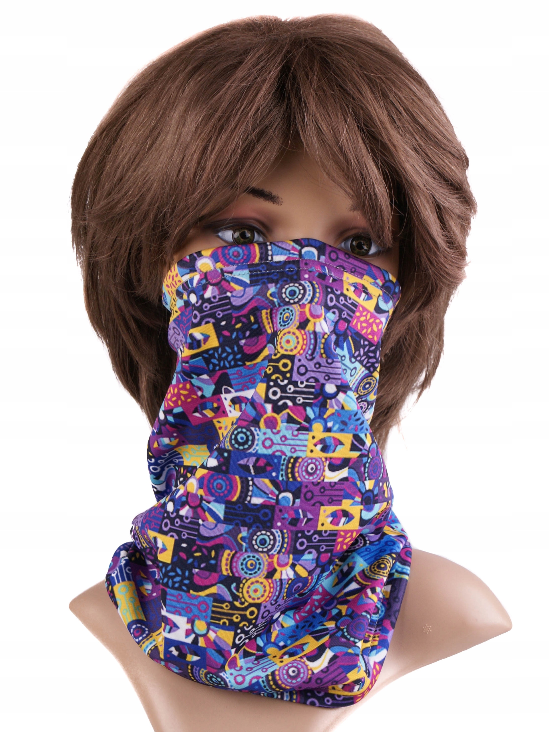 KOMIN KOLOROWY SZAL SZALIK MODNY MODA OCHRONNY WZORY