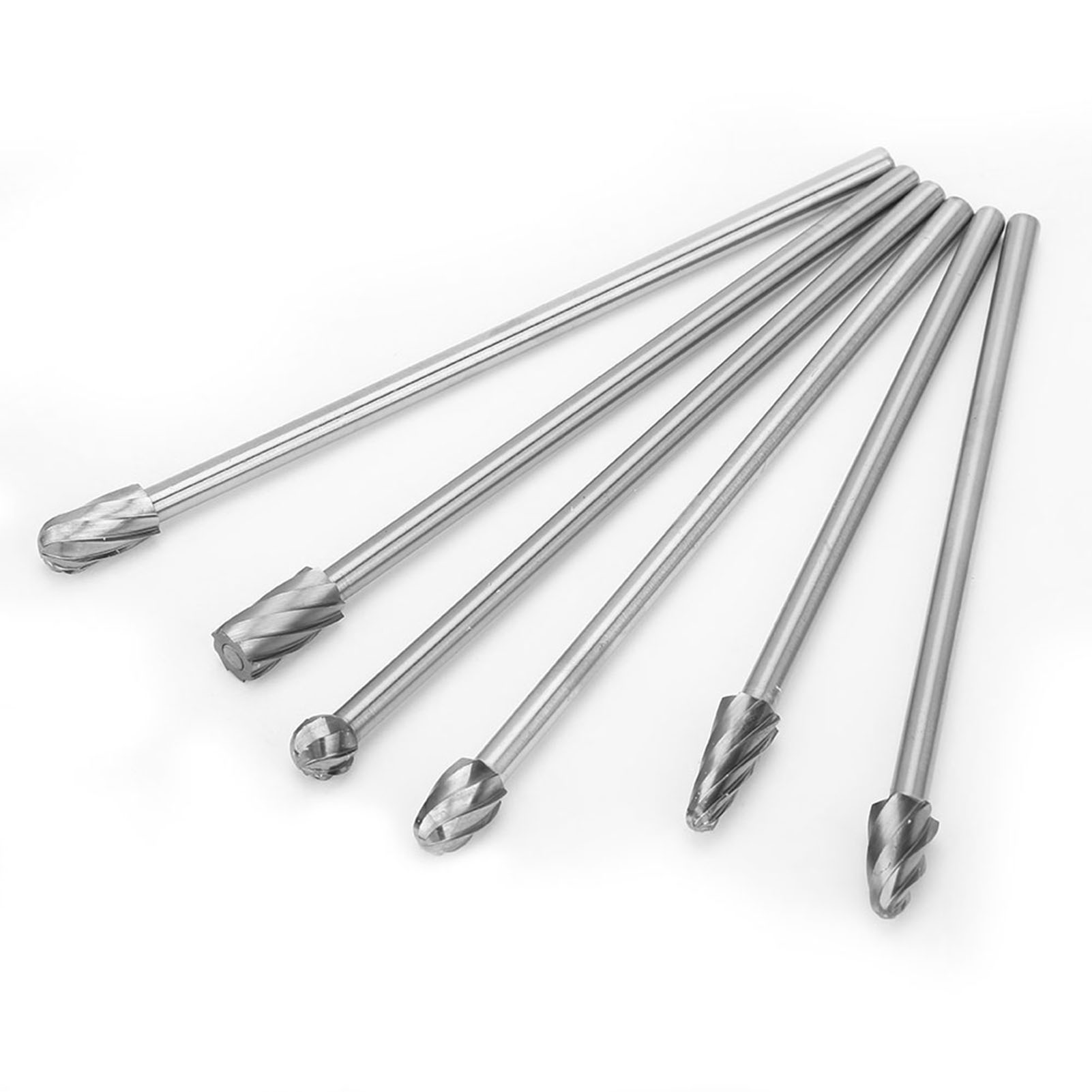 6 Ks 6mm 1/4 "Shank Aluminium Rotary Burr Extra