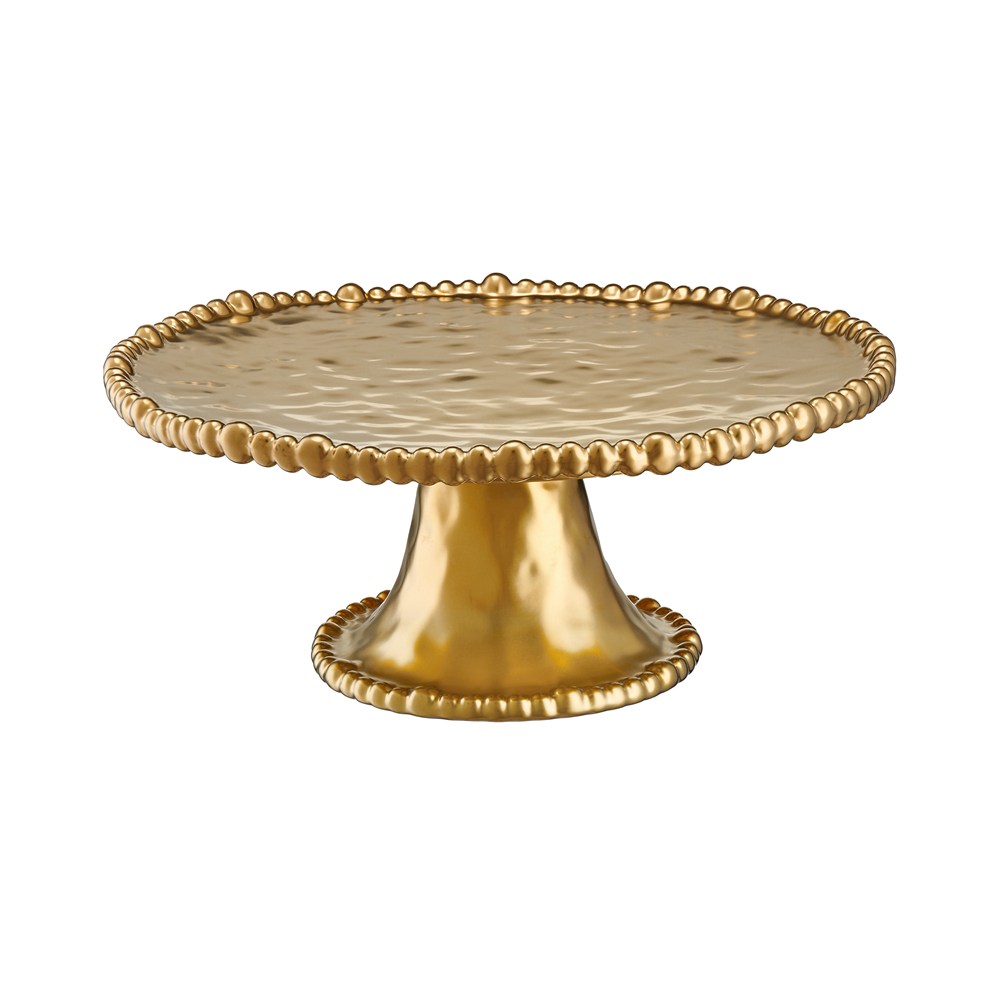 Villa Italia Zlatá patrový podnos na zákusky 27 cm porcelánová Mestiere Gold