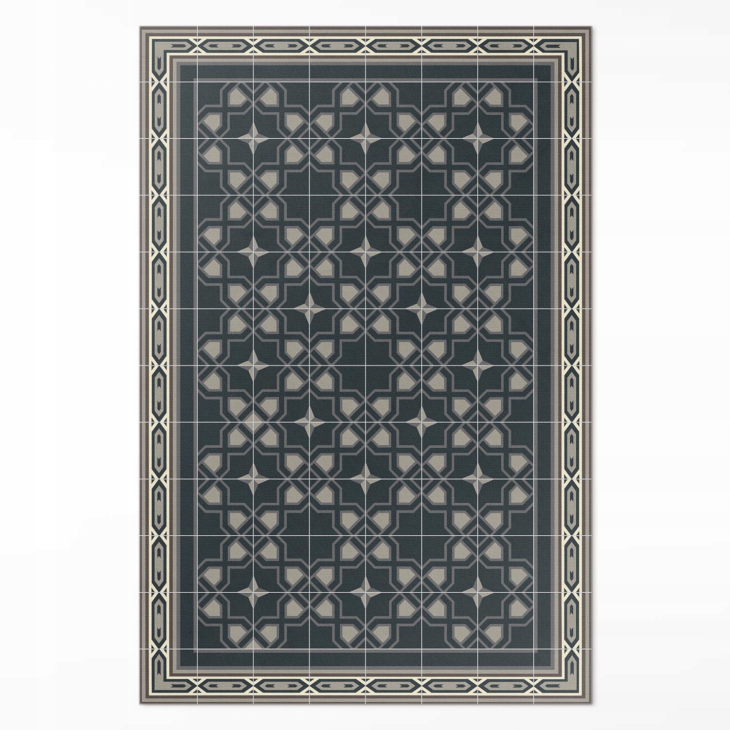 Pvc koberec Do Obývačky Rozmer: 100 x 150 cm Geometrické hviezdy, stará mozaika