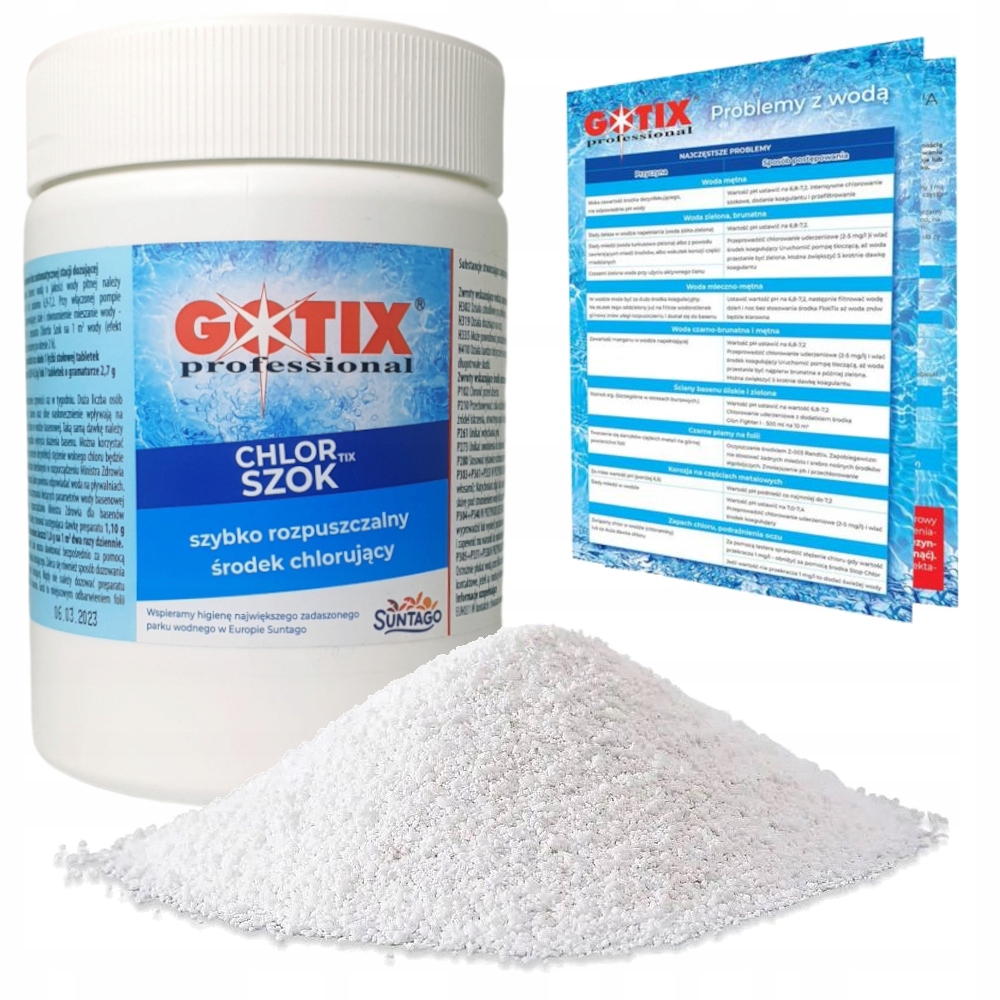 

Chlor Szok do Basenu Chemia Basenowa Granulat 400g