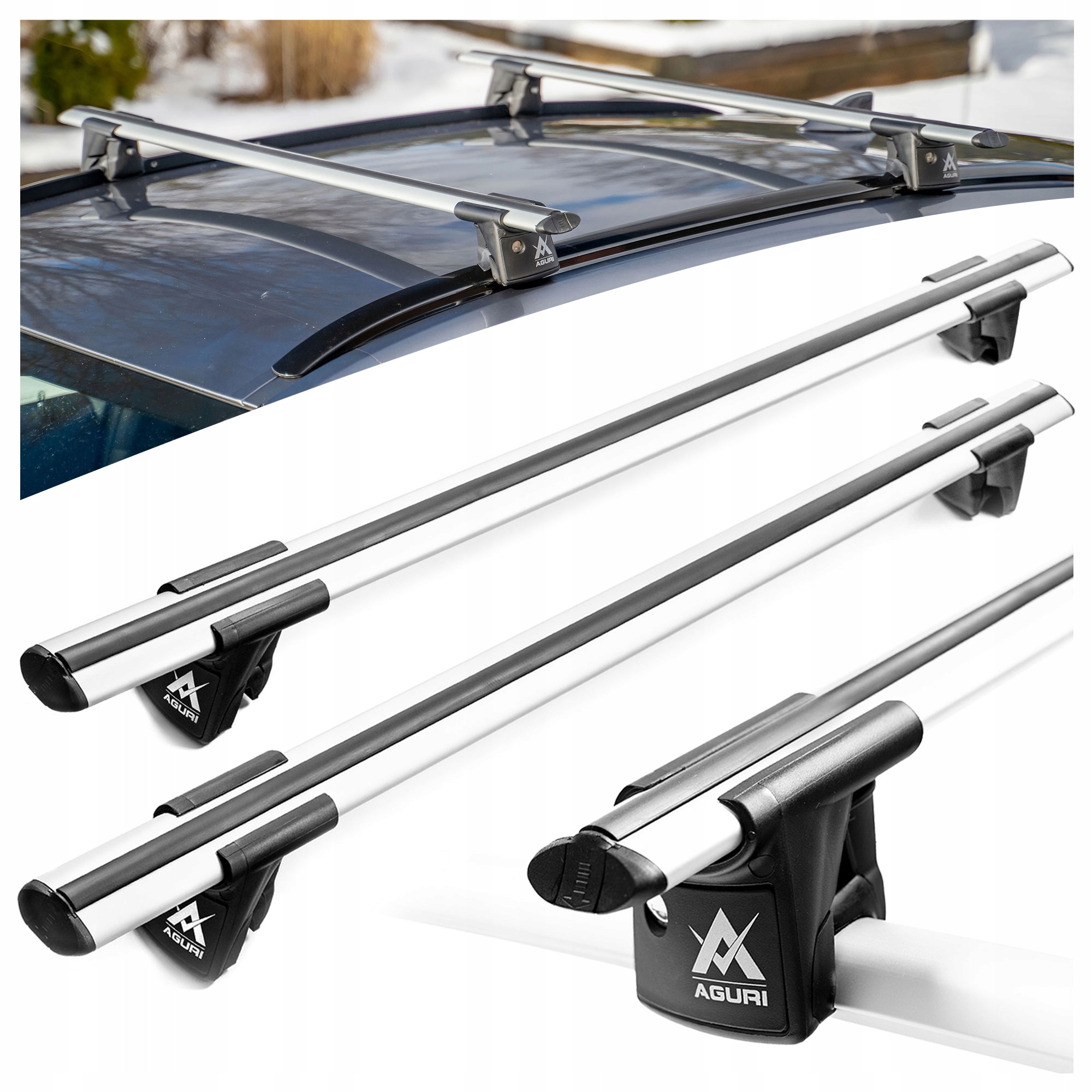 Střešní nosič nosníků pro relingy Kia Carnival II 2005-2013