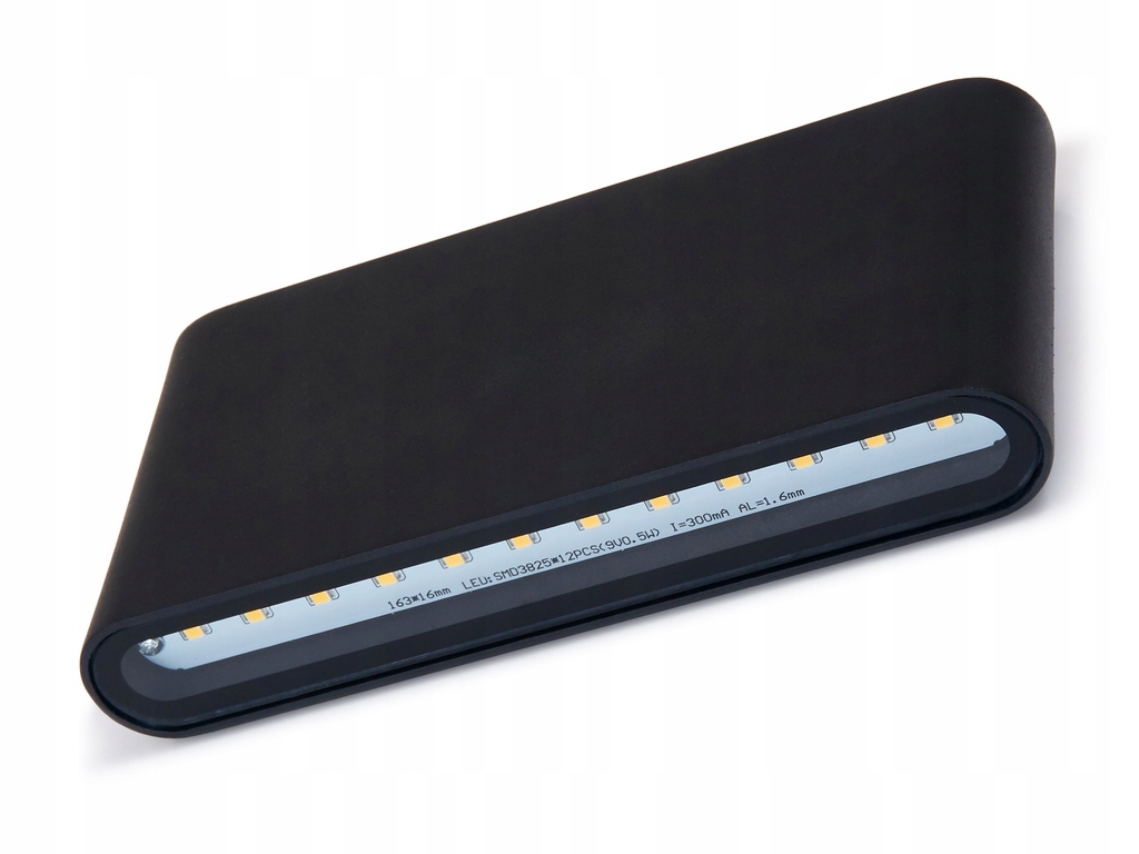 Fasádní Nástěnná Lampa Led 2X6W Černá 4500K Neutrální