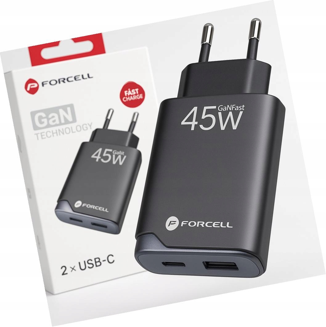 Szybka ładowarka Gan 45W 2 porty kostka do Honor Magic 8 Pro