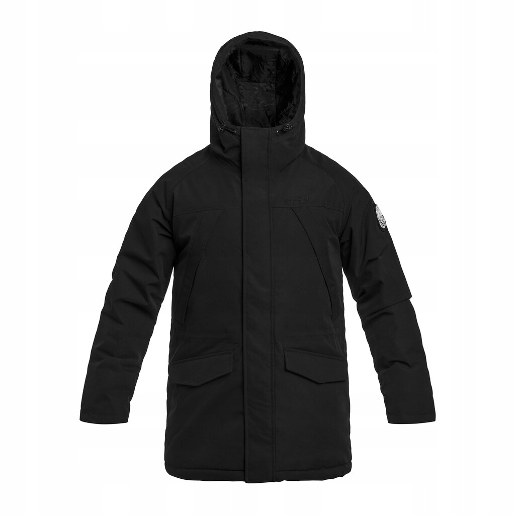 Bunda s kapucí a kapsami Pentagon Elements Parka Black M