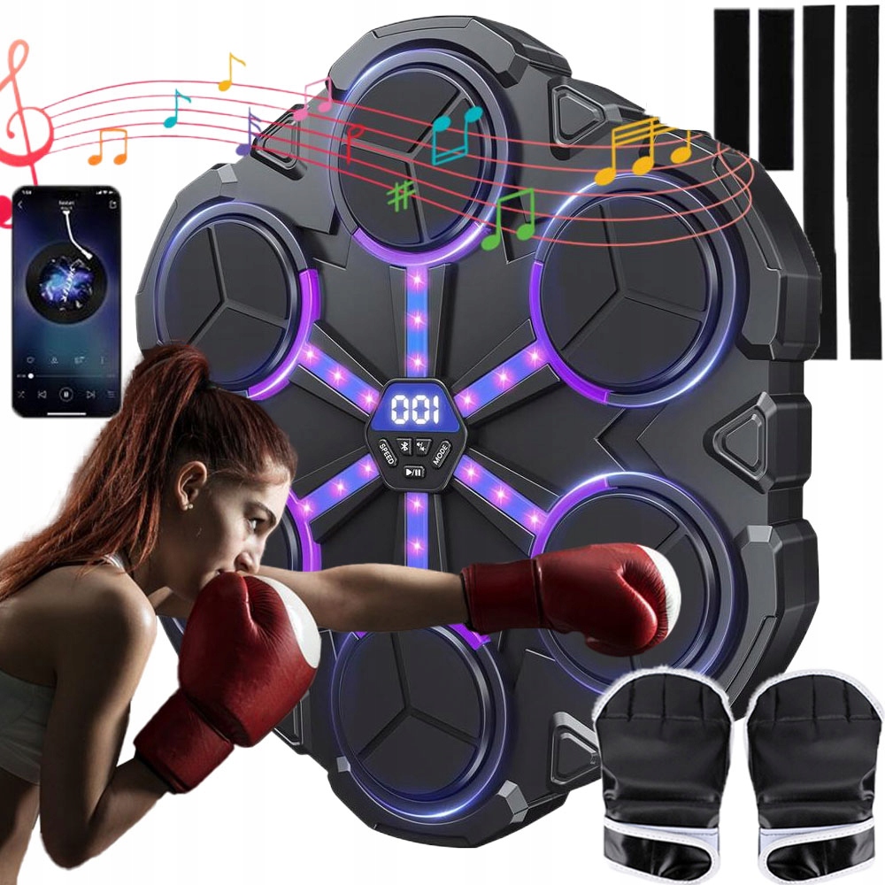 Music Boxing Machine Boxovací Stěna Hudební Štít Bluetooth Rukavice