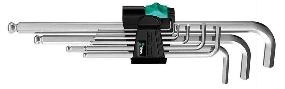 Wera Zestaw kluczy trzpieniowych 950 9 sztuk Hex-Plus chromowane 022087