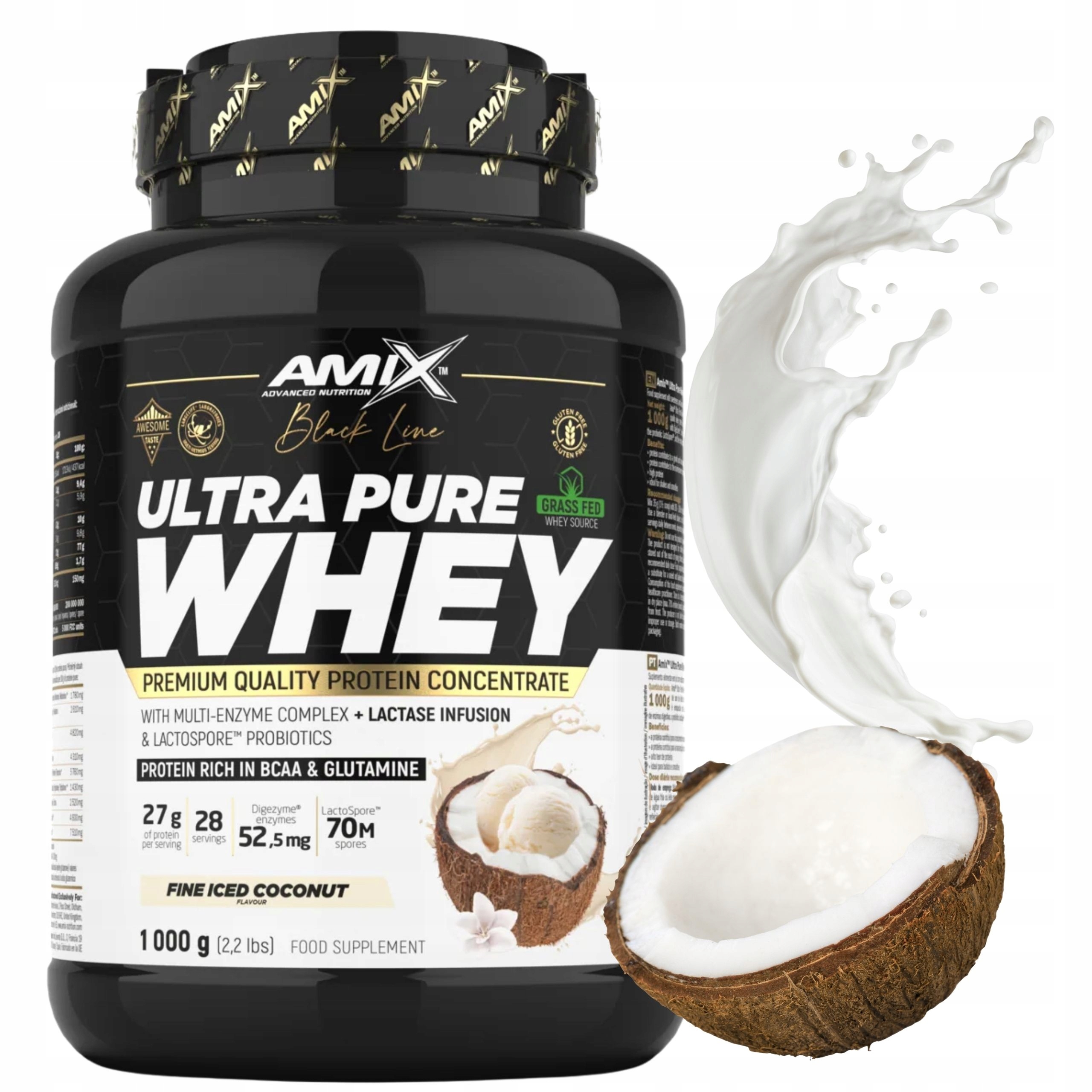 Protein Amix Ultra Pure Whey Concentrate Wpc Kokosová 1000 g