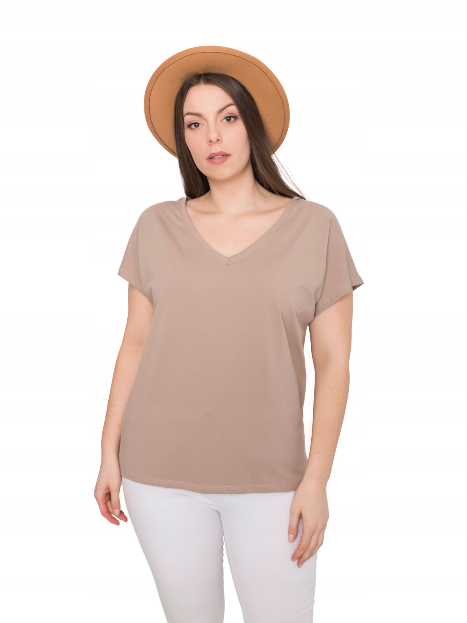 

Koszulka Damska t-shirt w serek Plus Size 3XL
